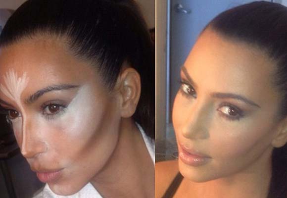Truque de maquiagem de Kim Kardashian