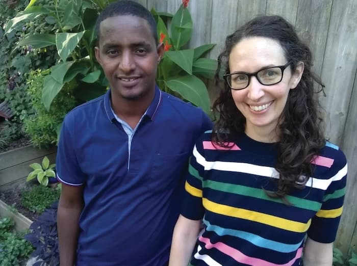 Omar Mohamed e Victoria Jamieson